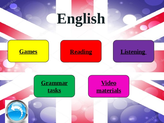 English Games Reading Listening Grammar tasks Video materials 