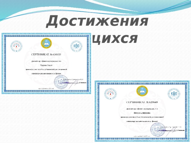 Достижения учащихся 