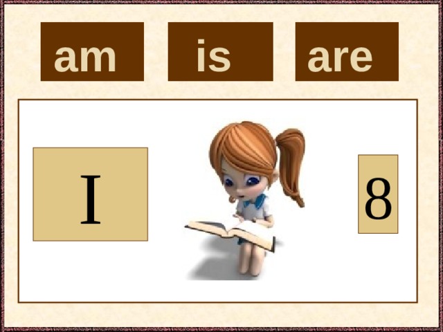 is  are  am  I 8 