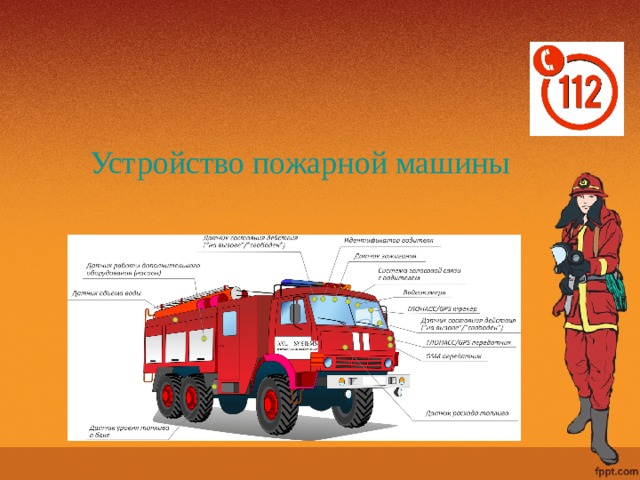 Устройство пожарной машины 