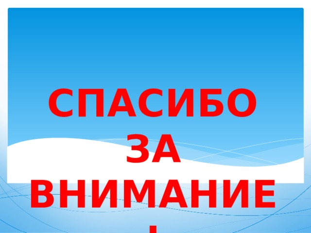 СПАСИБО ЗА ВНИМАНИЕ! 