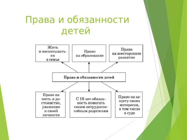 Права и обязанности детей 