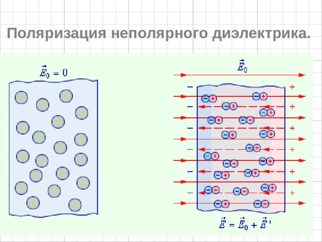 Поляризация неполярного диэлектрика. 