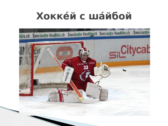 Хокке́й с ша́йбой 