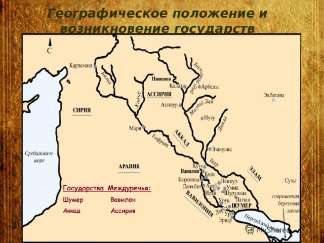 Географическое положение и возникновение государств 