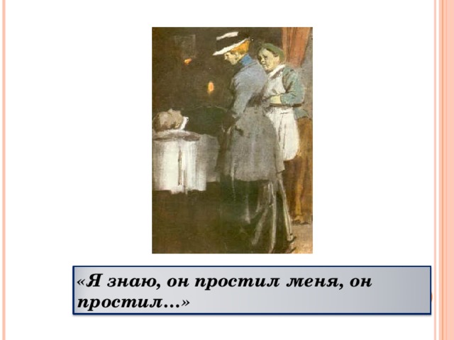 «Я знаю, он простил меня, он простил…» 