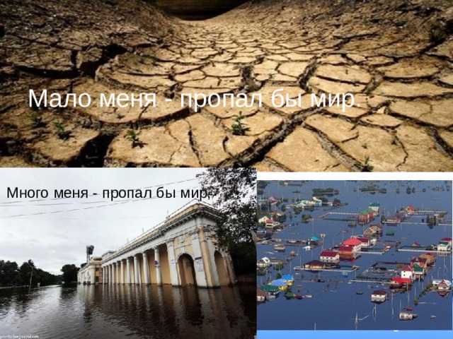 Мало меня - пропал бы мир.    - Много меня - пропал бы мир,    
