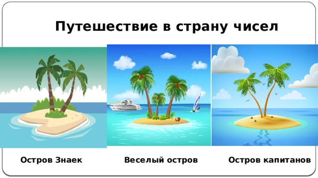Путешествие в страну чисел Остров Знаек Веселый остров Остров капитанов 