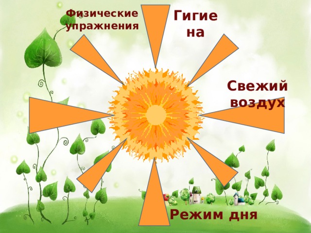 Гигиена Физические упражнения Свежий воздух Режим дня 