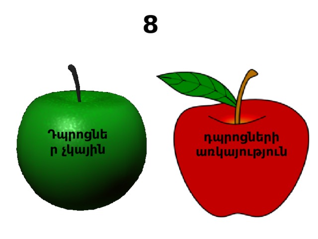 8 դպրոցների առկայություն Դպրոցներ չկային 