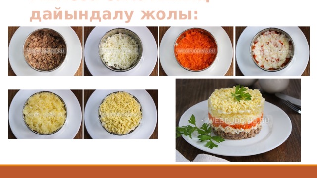 Мимоза салатының дайындалу жолы: 