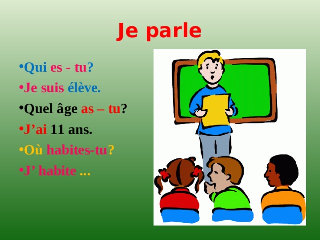 Je parle