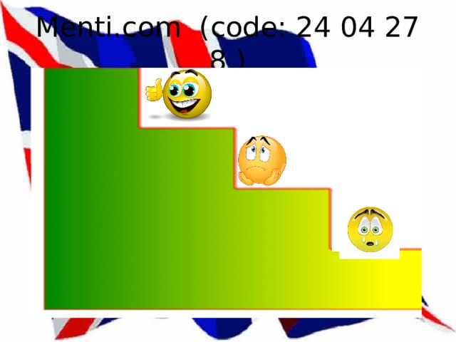 Menti.com (code: 24 04 27 8 ) 