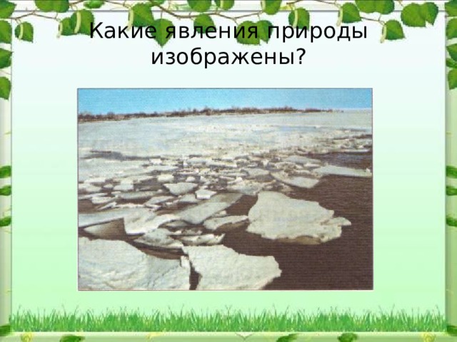 Какие явления природы изображены? 