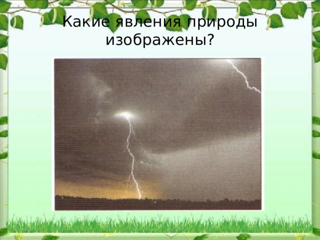 Какие явления природы изображены? 