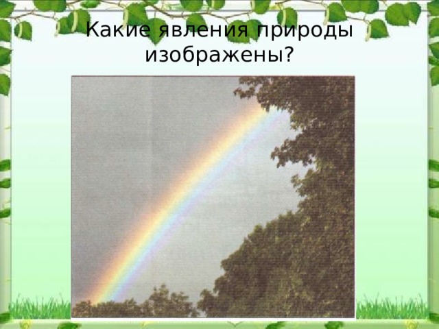 Какие явления природы изображены? 