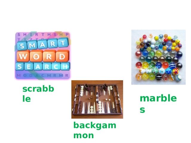 backgammon scrabble marbles 
