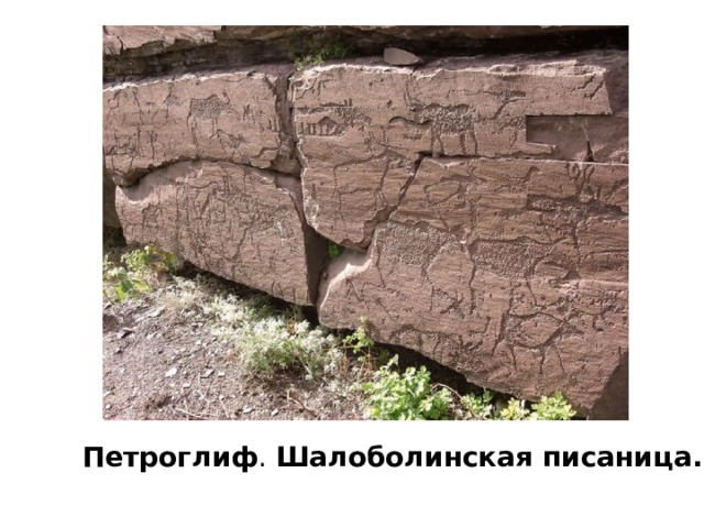 Петроглиф . Шалоболинская писаница. 
