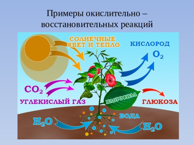 Примеры окислительно – восстановительных реакций 
