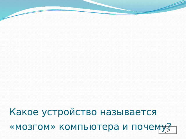 Какое устройство называется «мозгом» компьютера и почему?  