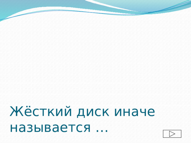 Жёсткий диск иначе называется … 