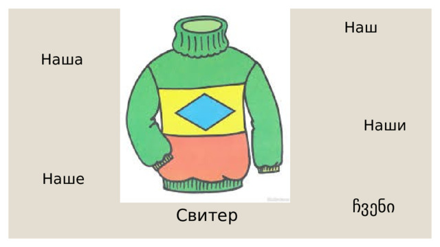 Наш Наша Наши  Наше ჩვენი Свитер  