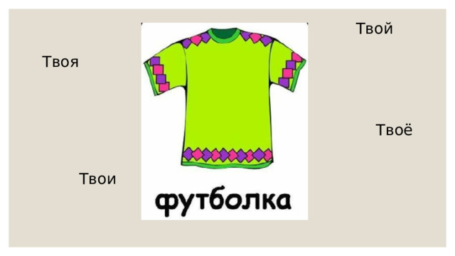 Твой Твоя Твоё  Твои 