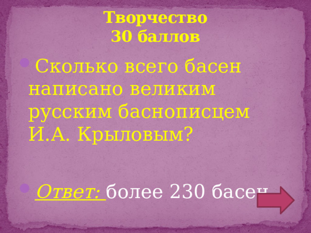 Творчество  30 баллов