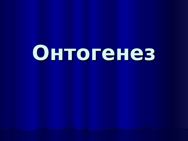 Онтогенез 