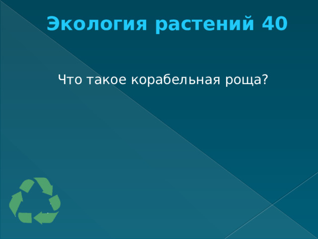 Экология растений 40   Что такое корабельная роща? 