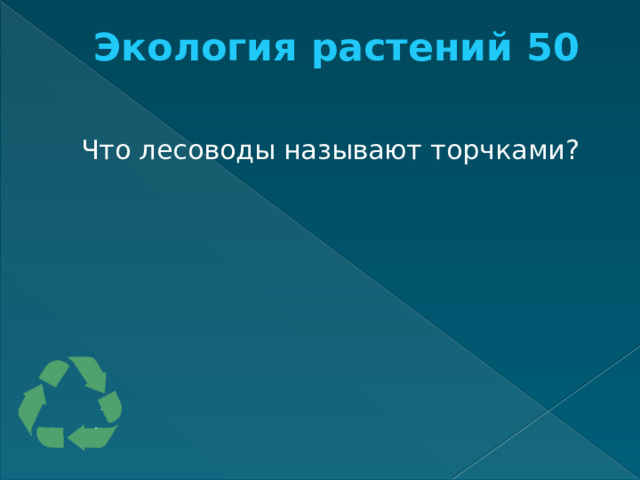 Экология растений 50   Что лесоводы называют торчками? 