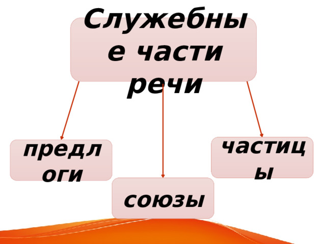 Служебные части речи частицы предлоги союзы 