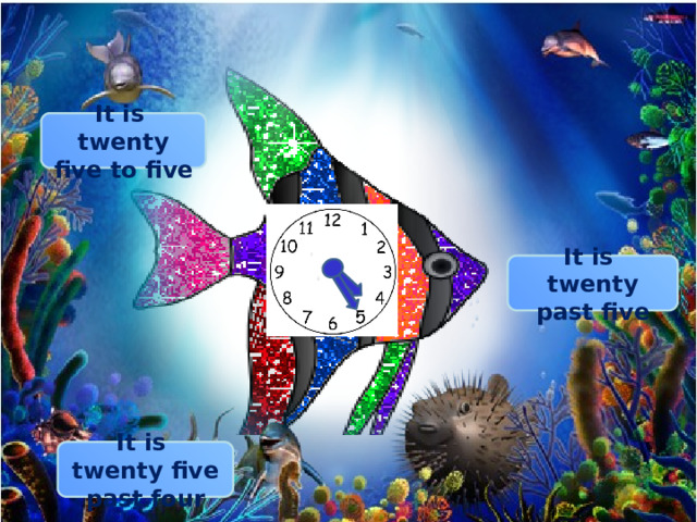 It is twenty five to five It is twenty past five It is twenty five past four 