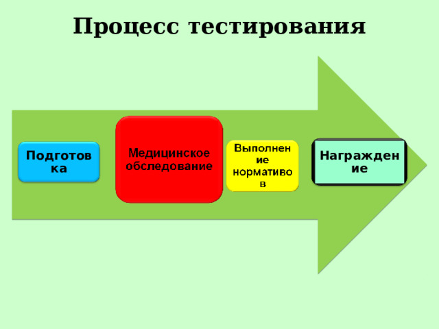 Процесс тестирования Награждение Подготовка 