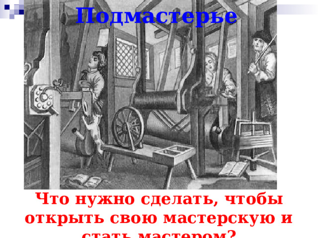 Подмастерье Что нужно сделать, чтобы открыть свою мастерскую и стать мастером? 