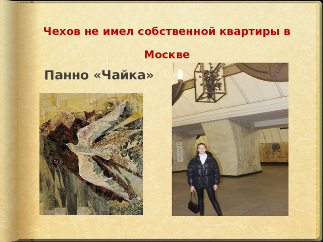 Чехов не имел собственной квартиры в Москве Панно «Чайка» 