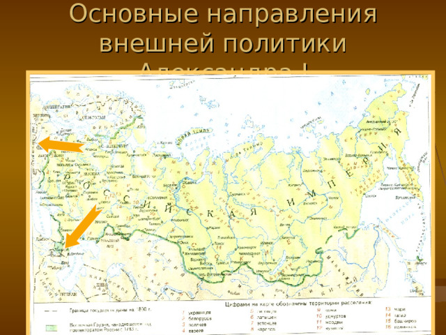 Основные направления внешней политики Александра I 
