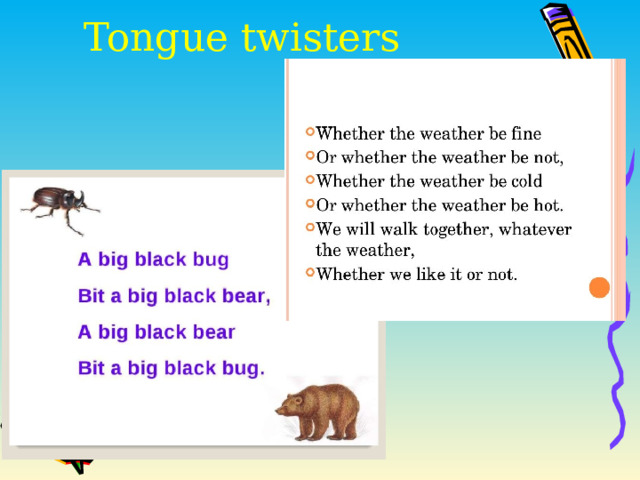 Tongue twisters