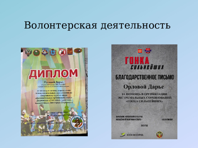 Волонтерская деятельность 