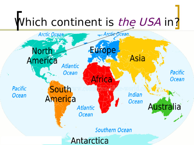 Which continent is the USA  in? 