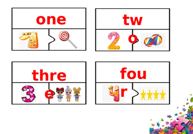 one two four three