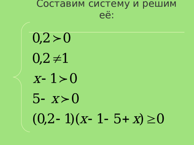 Составим систему и решим её: 