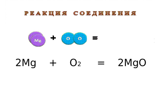 2Mg + O 2 = 2MgO 